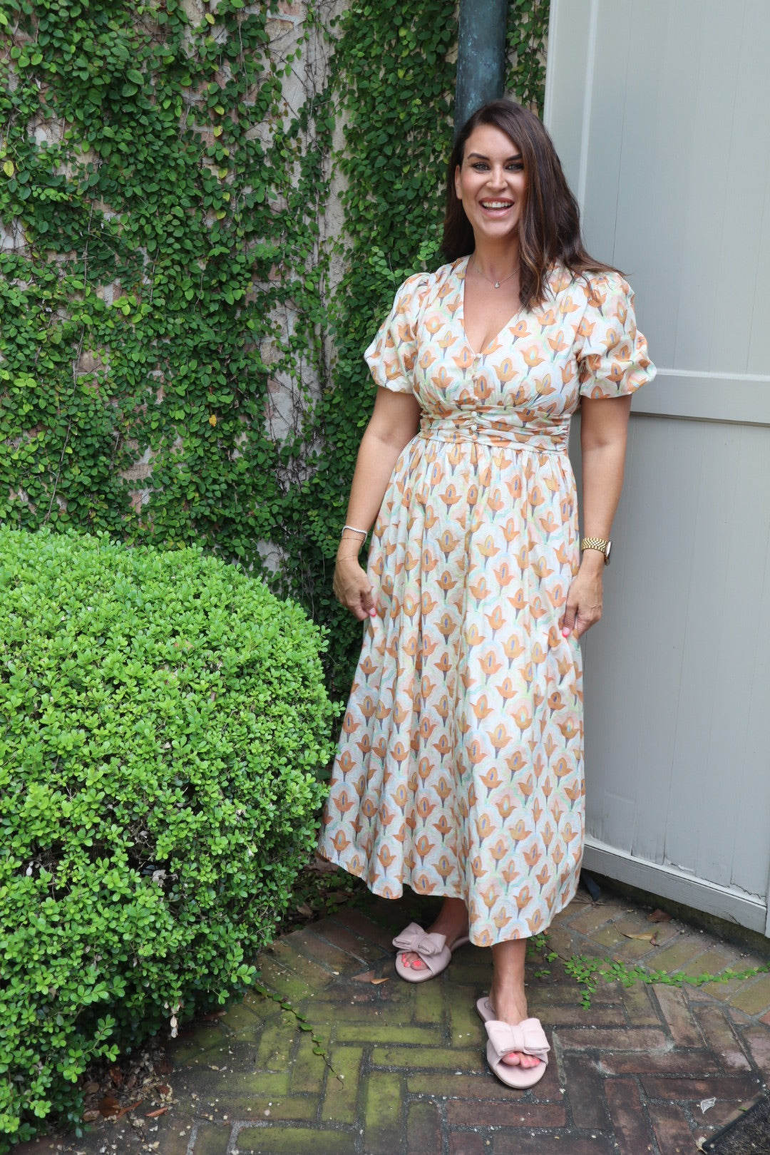Petal Glow Poplin Maxi Dress S / Petal Glow