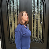 Regan Half Zip Top in Navy