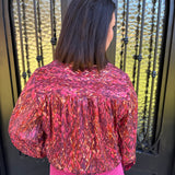 Piaf Top in Pomegranate Flame