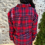 Z Supply River Plaid Button Up in Red