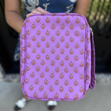 Mary Square Bible Cover Cottage Stripes and Pink Floral