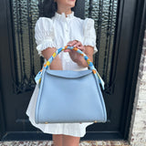 Tulum Leather Purse in Blue
