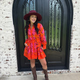 Mary Square Maya Dress in Fire