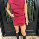 Napa Mini Skort in Burgundy