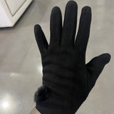 Chic Touchscreen Tech Gloves with Fur Ball - Multiple Colors Available