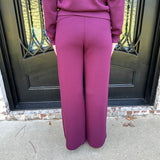 Spanx AirEssentials Wide Leg Pant in Plum Berry