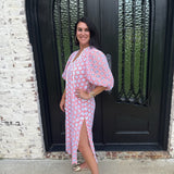 Pamela Poppy Maxi Dress in Coral