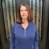 Regan Half Zip Top in Navy