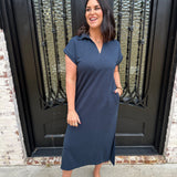 Hattie Maxi Dress in Navy