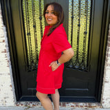 Pre-Order Willow Shift Dress in Red
