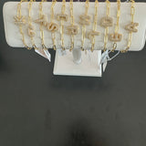 Bubble Balloon Initial Bracelet in Gold