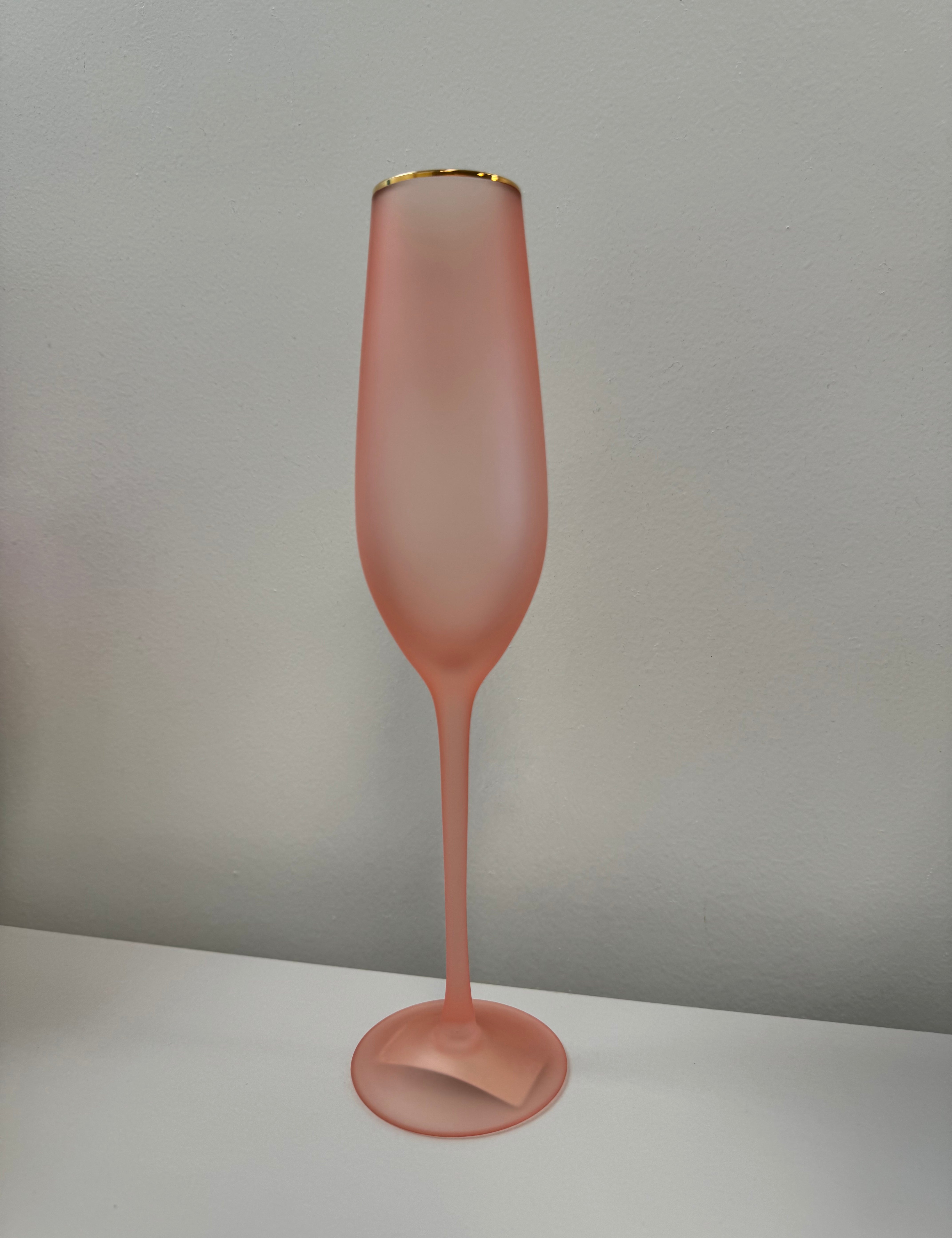 180 Degrees Frosted Flute Champagne Glasses