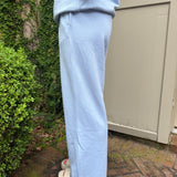 Lulu Mac Terry Cloth Pant in Light Blue