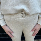 Spanx AirEssentials Brushed Flare Pant in Heather Cream