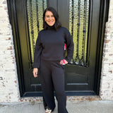 Spanx AirEssentials PETITE Zero Waistband Wide Leg Pant in Black