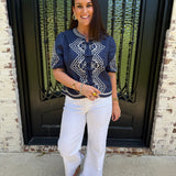 Melissa Nepton Nina Blouse in Navy