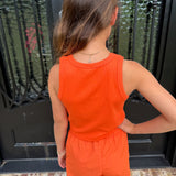 Lulu Mac Youth Solid Tank Top in Orange