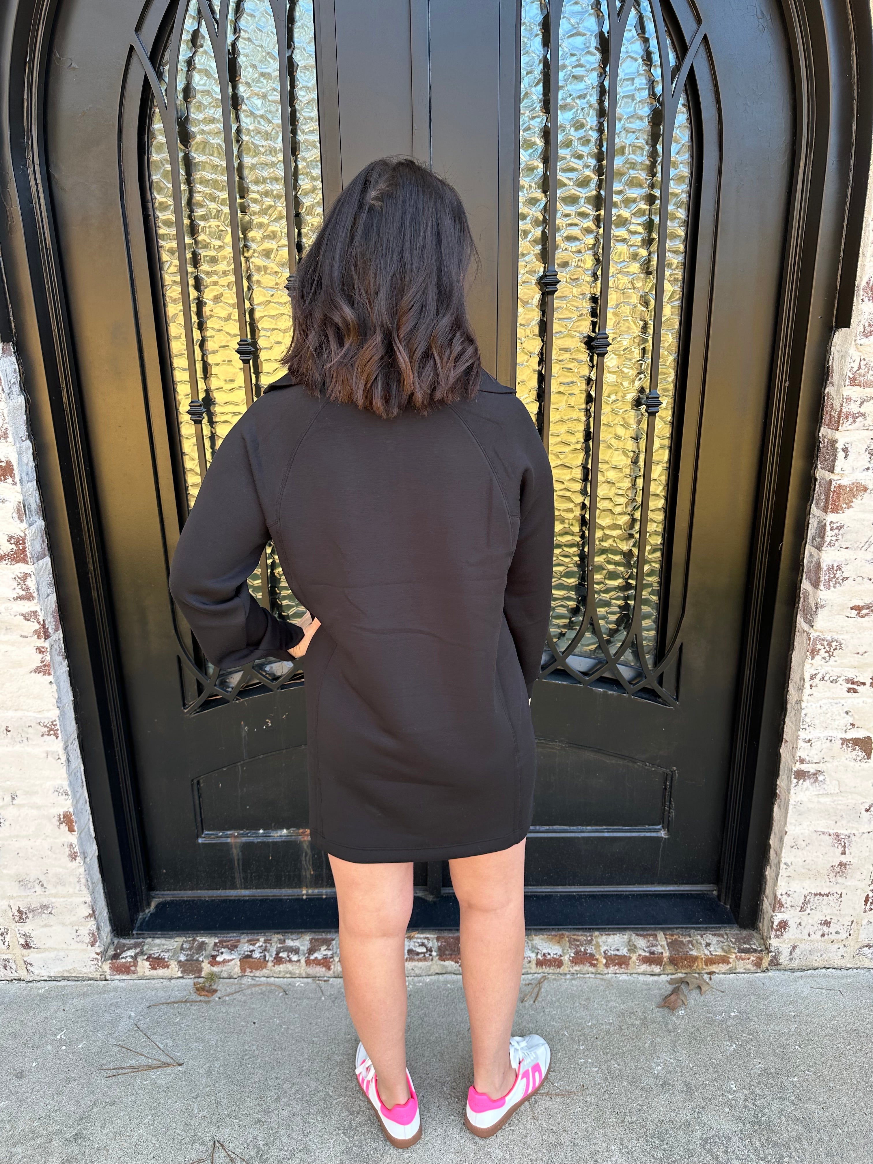 SPANX AirEssentials Half Zip Dress - M / Very Black SPANX AirEssentials Half Zip Dress - M / Very Black