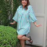 Zara Stripe Mini in Green