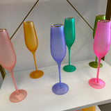 180 Degrees Frosted Flute Champagne Glasses