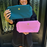 Mary Square Let's Face It Bag in Pink Floral and Venice Vines