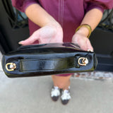 Clear Stadium Bag in Black