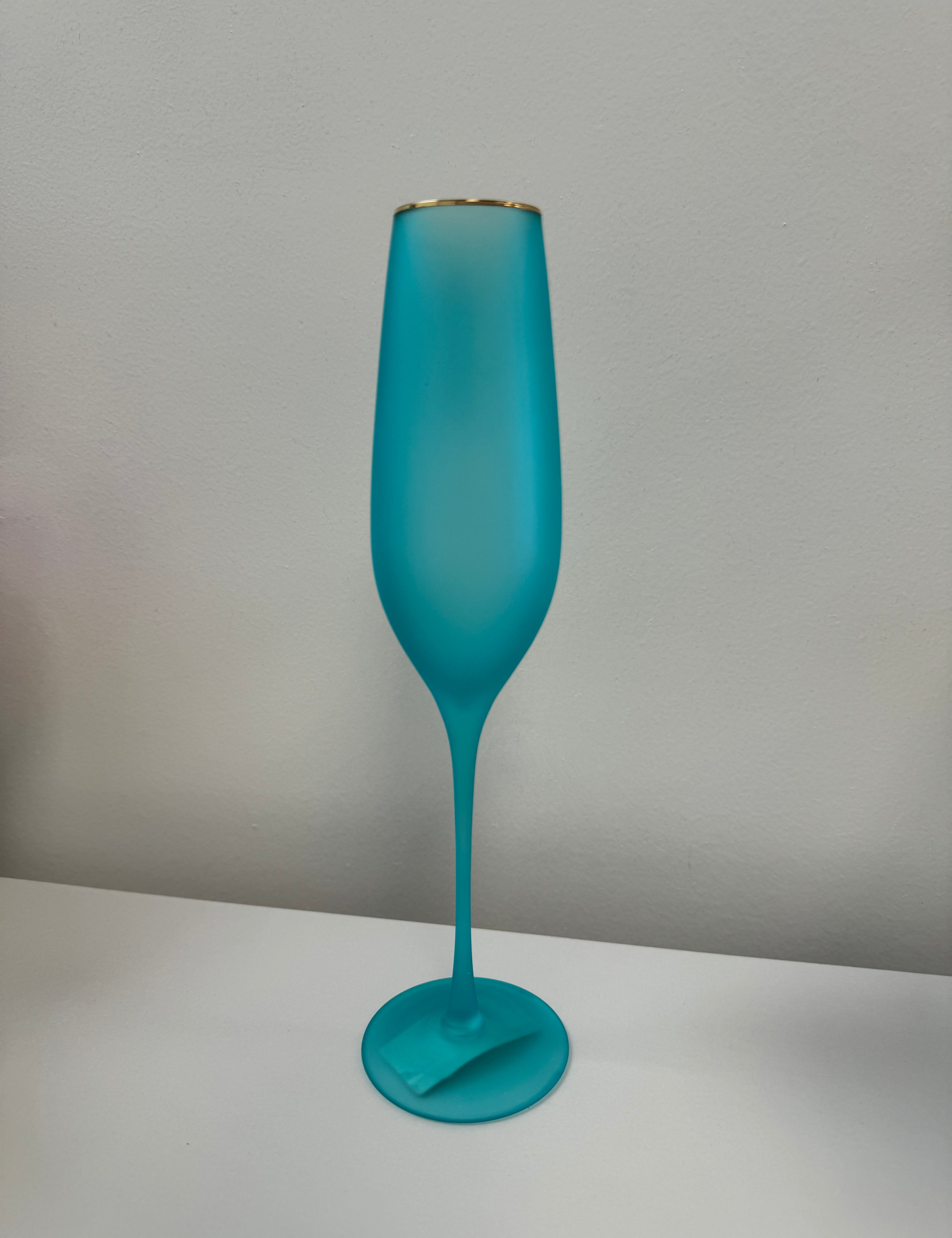 180 Degrees Frosted Flute Champagne Glasses