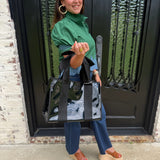 Bow Beach Tote in Midnight Black