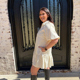 Striped Drop Waist Mini Dress