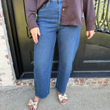 Spanx Barrel Leg Jeans in Adriatic Blue