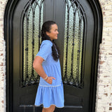 Kinsley Mini Dress in Light Blue