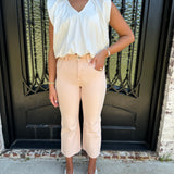 High Rise Wide Leg Jean in Pale Dogwood