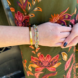 Two Tone Chain Link Bracelet in Silver