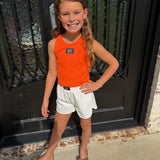 Lulu Mac Youth Solid Tank Top in Orange
