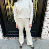 Spanx AirEssentials Brushed Flare Pant in Heather Cream