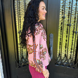 Ashley Top in Pink Floral