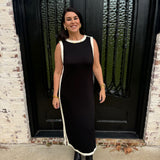 Two Tone Natalia Maxi Dress in Black