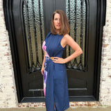 Painted Floral Midi Dress