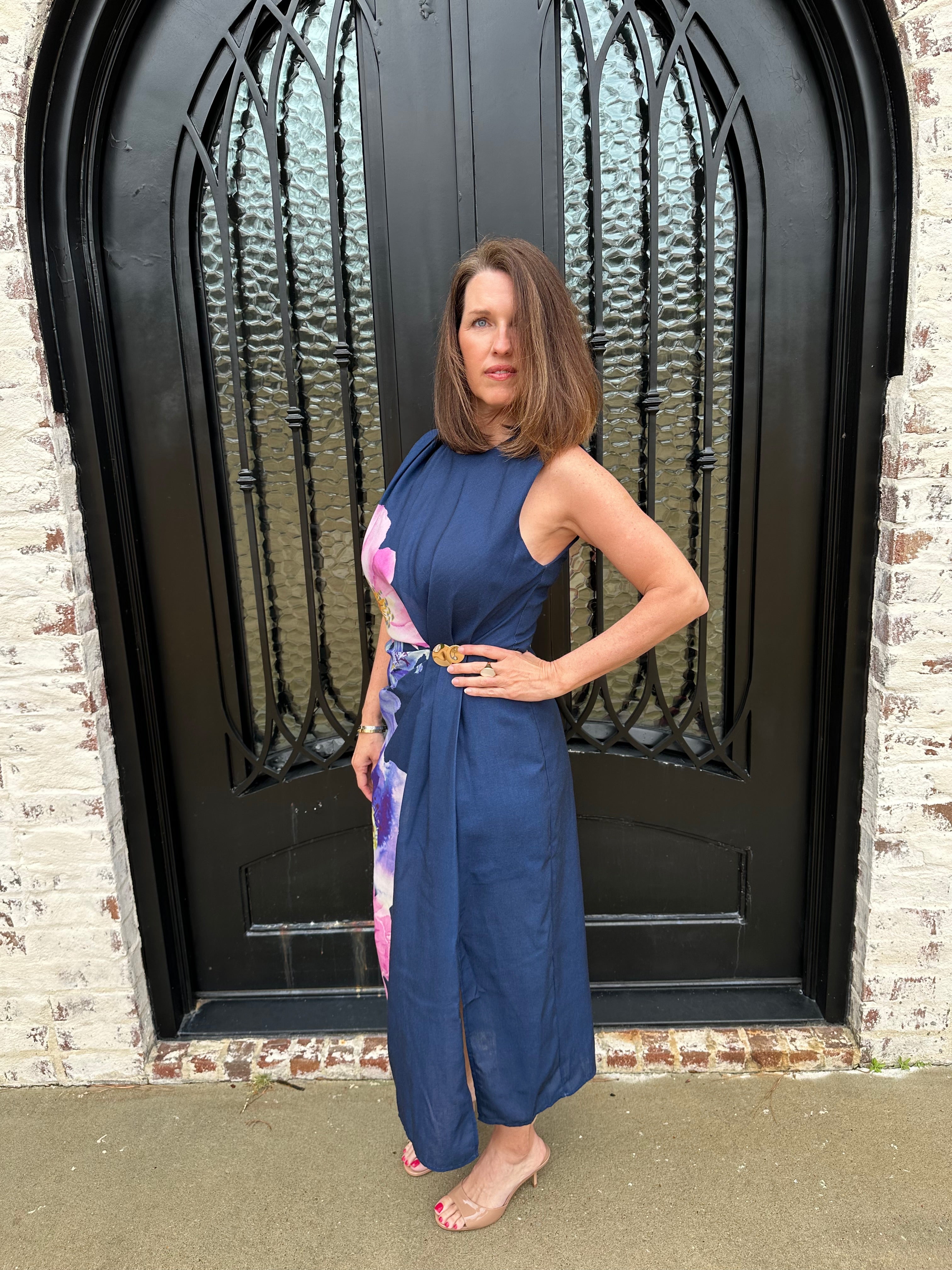 Painted Floral Midi Dress – Splurge Montgomery Painted Floral Midi Dress – Splurge Montgomery
