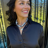 Scarf Necklace with Football Charm