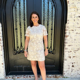 Brynn Floral Crochet Front Pocket Button Down Dress