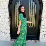 Edith Floral Maxi in Green