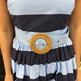 Nelly Striped Dress in Navy