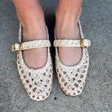 Steve Madden Melody Ballet Flats in Natural Raffia