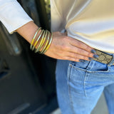 Budha Girl All Weather Serenity Prayer Bangles Set of 6 in Etoile