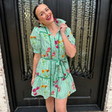 Janice Floral Dress in Green