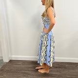 Lavi Mariana Midi Dress in Blue