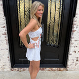 Coral Reef Mini Dress in White