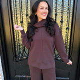 Spanx AirEssentials Turtleneck Tunic in Truffle Brown