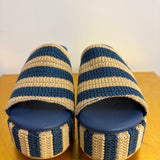 Stripe Heeled Sandal